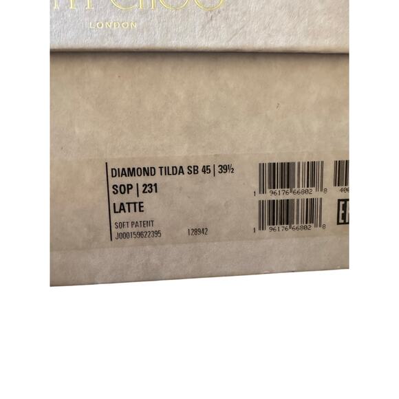 Jimmy Choo NIB Diamonte 45 Tilda Slingback Pumps in Latte Size 39.5 - Picture 9 of 11